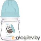 Бутылочка для кормления Canpol Exotic animals с широким горлышком 0+ / 35/220 (120мл, голубой)