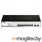  D-Link DGS-1210-10P/FL1A, L2 Managed Switch with 8 10/100/1000Base-T ports and 2 1000Base-X SFP ports (8 PoE ports 802.3af/802.3at (30 W), PoE Budget 65 W).8K Mac address, 802.3x Flow Control, 256 of