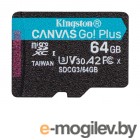 Карты памяти 64Gb - Kingston MicroSDHC 170R A2 U3 V30 Canvas Go Plus SDCG3/64GBSP (Оригинальная!)
