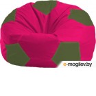 Бескаркасное кресло Flagman Мяч Стандарт М1.1-391 (малиновый/тёмно-оливковый)