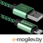 Кабель USB Defender ACH01-03T зеленый