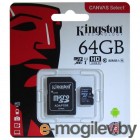 Карта памяти MicroSDXC 64GB  Kingston Class 10 UHS-I U1 Canvas Select Plus  [SDCS2/64GBSP]