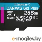 Флеш карта microSDXC 256Gb  Kingston, UHS-II Class U3 V30 A2, чтение: 170Мб/с, запись: 90Мб/с, без адаптера <SDCG3/256GBSP>