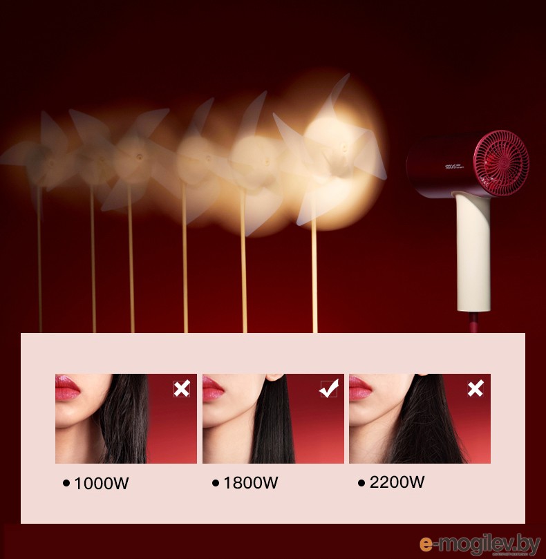 Фены Xiaomi Soocas H5 Anion Hair Dryer Red