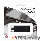 Накопитель USB 3.2 Type-C - 32Gb Kingston DataTraveler 70 [DT70/32GB] <Black>