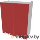 Шкаф навесной для кухни Интерлиния Компо ВШ60-720-2дв (красный)