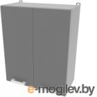 Шкаф навесной для кухни Интерлиния Компо ВШ60-720-2дв (серебристый)