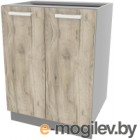 Шкаф-стол кухонный Интерлиния Компо НШ60р-2дв (дуб серый)
