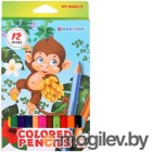 Набор цветных карандашей Darvish Обезьянка / DV-10482-12