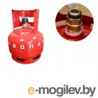 Баллон газовый бытовой 5л с КБ-2 (1-5-2-В) (с клапаном) (NOVOGAS)