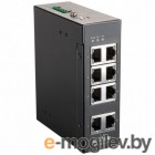  D-Link DIS-100E-8W/A1A, L2 Unmanaged Industrial Switch with 8 10/100Base-TX ports.1K Mac address, 802.3x Flow Control, Stand-alone, Auto MDI/MDI-X for each port, D-link Green technology, Metal case,