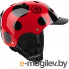 Шлем горнолыжный Luckyboo Play (XS, черный/красный)