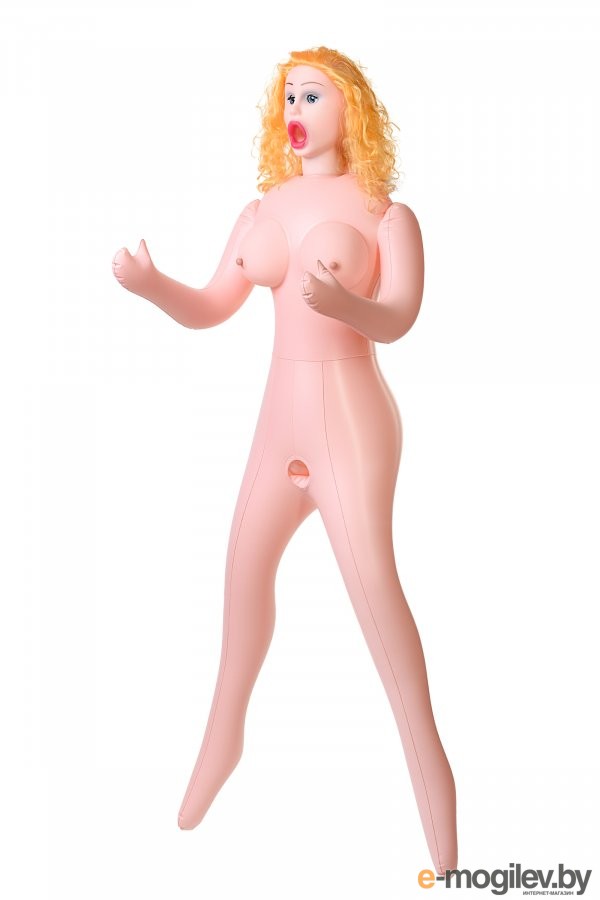 Кукла надувная Celine с реалистичной головой, блондинка, с тремя отверстиями, TOYFA Dolls-X, кибер в