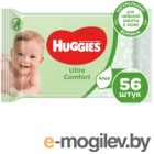 Влажные салфетки Huggies Ultra Comfort с Алоэ Вера и витамином Е (56шт)