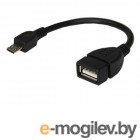 USB-кабель OTG micro USB на USB шнур 0,15M черный REXANT