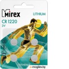 Батарейка (CR1220x4шт.) Mirex [CR1220-E4]; Lithium, блистер