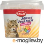 Витамины для животных Sanal Multi Vitamin подушечки с лососем / 1581SC (100г)