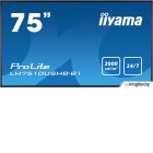 Панель Iiyama 75 LH7510USHB-B1 черный IPS LED 8ms 16:9 DVI HDMI M/M матовая 1200:1 3000cd 178гр/178гр 3840x2160 D-Sub DisplayPort USB 76кг