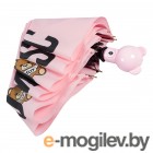 Зонт складной Moschino 8068-OCN Bear in the Logo Pink