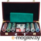 Набор для покера No Brand 6643-B1 в чемодане, 300 фишек