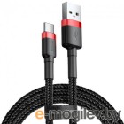 Baseus cafule Cable USB - Type-C 2A 3m Red-Black CATKLF-U91