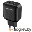 Borofone BA46A Premium USB + Type-C PD18 + QC3.0 Black