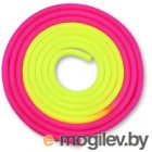 Скакалка для художественной гимнастики Indigo IN041 (3м, желтый/розовый)