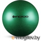 Мяч для художественной гимнастики Indigo IN119 (зеленый с блестками)