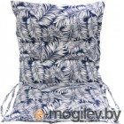 Подушка для садовой мебели Эскар Blue Palma 50x100 / 125569100 (белый/синий)