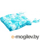 Подушка для садовой мебели Эскар Sky Palma 40x40 / 121262140 (белый/голубой)