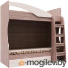 Двухъярусная кровать детская SV-мебель Город 80x186 с ящиком (ясень шимо темный/ясень шимо светлый)