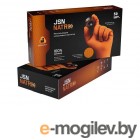 Перчатки нитриловые, р-р 9/L, оранж., уп. 25 пар,  JetaSafety (Ультрапрочные нитриловые перчатки JetaSafety JSN50NATRIXOR09-L размер L упаковка 25 пар
