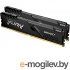 Kingston Fury Beast Black DDR4 DIMM 3600Mhz PC28800 CL18 - 64Gb Kit (2x32Gb) KF436C18BBK2/64