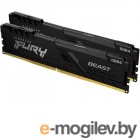 Kingston Fury Beast Black DDR4 DIMM 3200Mhz PC25600 CL16 - 64Gb (2x32Gb) KF432C16BBK2/64