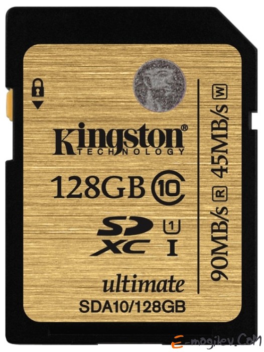 Карта памяти Kingston SDHC Ultimate UHS-I U1 (Class 10) 128GB (SDA10/128GB)