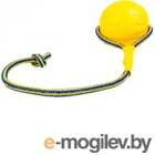 Игрушка для собак Duvo Plus Мяч на веревке / 11292/DV (желтый)