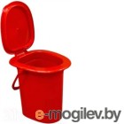 Ведро-туалет ZETA ПЛ-012366/С с крышкой (серый)