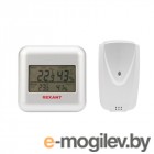 Термометр электронный REXANT S3341BF с часами и беспроводным выносным датчиком
