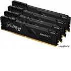 Kingston Fury Beast Black DDR4 DIMM 2666MHz PC-21300 CL16 - 64Gb Kit (4x16Gb) KF426C16BB1K4/64
