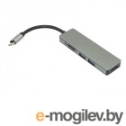 Адаптер Vbparts для APPLE MacBook Type-C - HDMI/2xUSB 3.0 + SD/TF Silver 075357