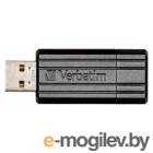 Usb flash накопитель Verbatim PinStripe Store n Go 64GB / 49065 (черный)