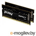 Kingston Fury Impact DDR4 SO-DIMM 3200MHz PC25600 CL20 - 32Gb KIT (2x16Gb) KF432S20IBK2/32
