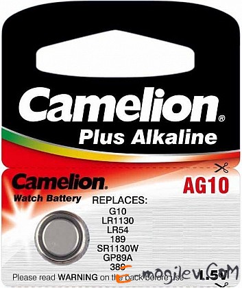 батарейку (LR54) - Camelion [AG10-BP10] Alkaline; 1 шт.
