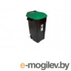 Контейнер для мусора пластик. 120л (зел. крышка) (422034) (TAYG)