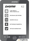 Электронная книга Digma K2, Dark Grey экран 6`` E-Ink Pearl HD, 758 x 1024, с подсветкой, память 4 Гб, карты памяти K2