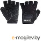 Аксессуары для пауэрлифтинга. Перчатки для пауэрлифтинга Torres PL6045S (S, черный)