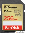 Флеш карта SD 256GB SanDisk SDXC Class 10 V30 UHS-I U3 Extreme, 180MB/s