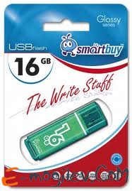Usb flash накопитель SmartBuy Glossy Green 16GB (SB16GBGS-G)