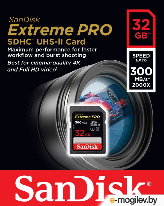 Карта памяти SanDisk Extreme PRO UHS-II SDHC 32GB [SDSDXPK-032G-GN4IN]