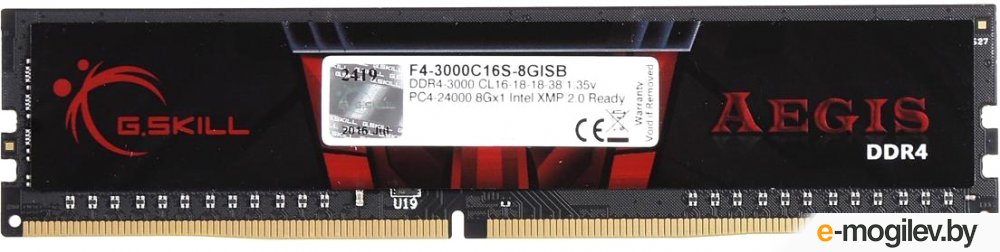 Оперативная память DDR4 G.Skill Aegis F4-3000C16S-8GISB